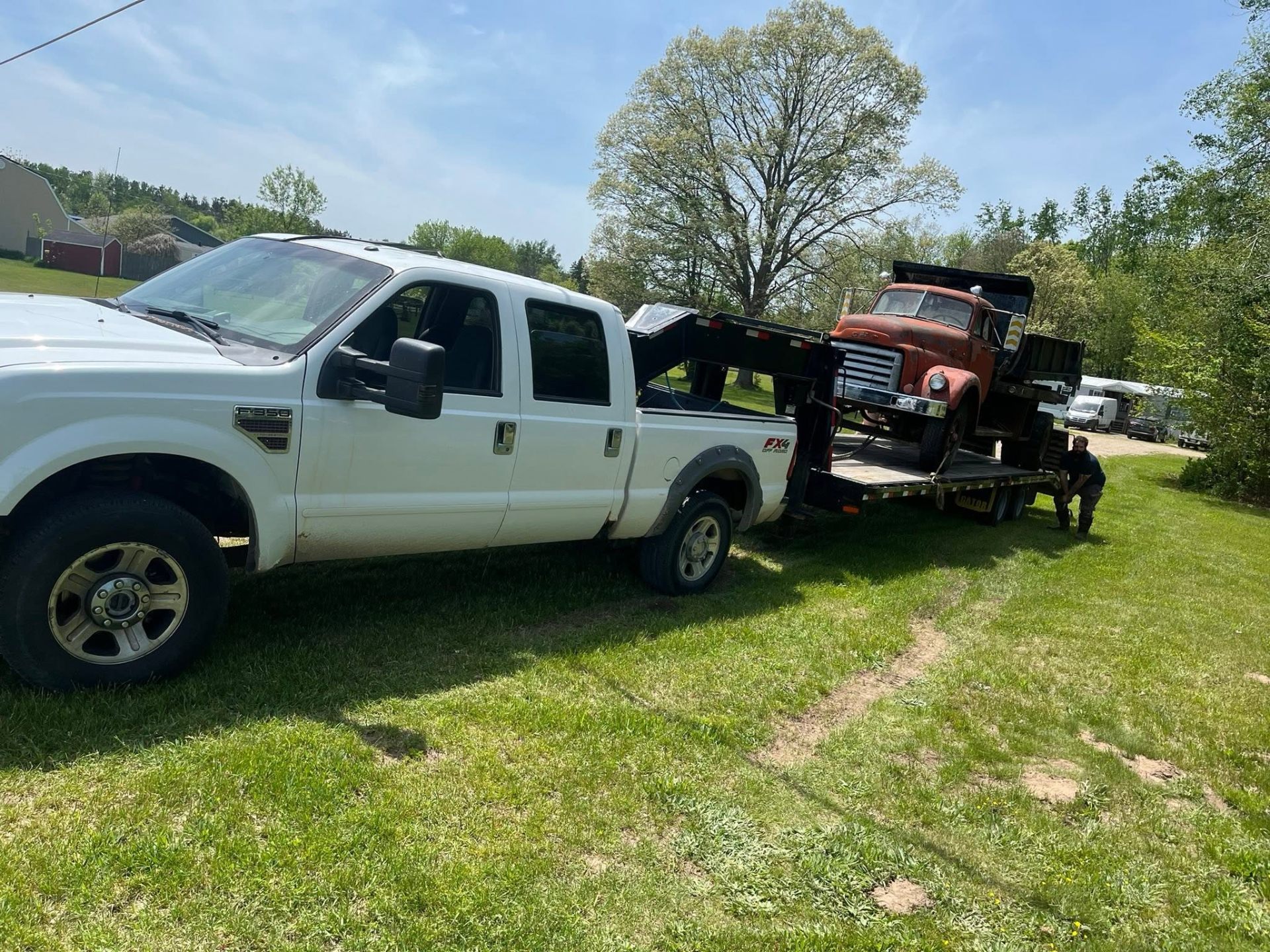 Hauling a vintage truck